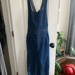 Madewell Blue Denim Apron Style Overalls